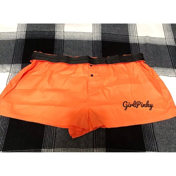 victoria secret PINK shorts HALOGEN ORANGE SLEEP BOXY 2023 COLLECTION SIZE XL - Picture 4 of 7